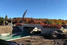 La reconstruction des ponts d'étagement de l'autoroute 73 est complétée. Crédit : ministère des Transports et de la Mobilité durable