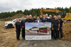 Construction d'une caserne de pompiers à Potton. Crédit : Municipalité du canton de Potton