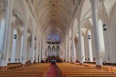Travaux urgents à la cathédrale de Saint-Germain à Rimouski. Crédit : ministère de la Culture et des Communications