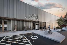 Rouyn-Noranda octroie le contrat pour la construction du centre aquatique Agnico Eagle. Crédit : ABCP Architecture et Trame architecture + paysage