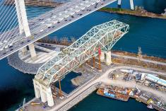 La déconstruction du pont Champlain récompensée par la certification Envision Or. Crédit :Les Ponts Jacques Cartier et Champlain Incorporée 