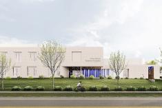 Une école primaire universitaire de 25,1 M$ en construction à Lévis. Crédit : Centre de services scolaire des Navigateurs