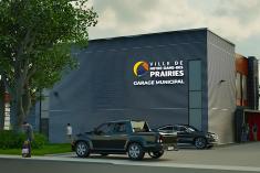 Agrandissement du garage municipal de Notre-Dame-des-Prairies. Crédit : Ville de Notre-Dame-des-Prairies