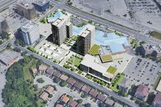 Lancement de la consultation sur le projet immobilier des Halles d'Anjou. Crédit : Office de consultation publique de Montréal