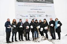 Sherbrooke : construction de la première Maison Marc-Antoine. Crédit : Cabinet de la ministre responsable de l'Habitation