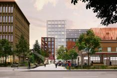 Redéveloppement de l’ancien siège de l’ONF à Saint-Laurent : un futur quartier complet et exemplaire. Crédit : Société immobilière du Canada