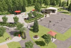Réaménagement du parc Élizabeth-Lochtie. Crédit : Ville de Saint-Bruno-de-Montarville