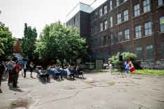 Transformation d’un bâtiment patrimonial en pôle communautaire à Montréal. Crédit : Société de développement Angus