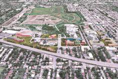 Le Quartier des arts du cirque dévoile sa vision de développement pour Saint-Michel. Crédit : Ville de Montréal