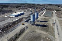 Mise à niveau de la cour de transbordement de Matagami. Crédit : Ville de Matagami