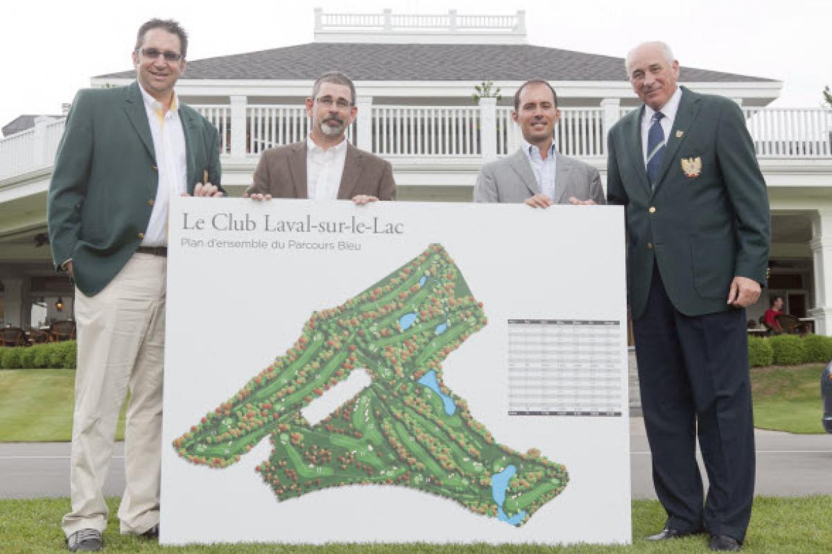 Club Laval-sur-le-Lac, plan d'ensemble du parcours Bleu.
