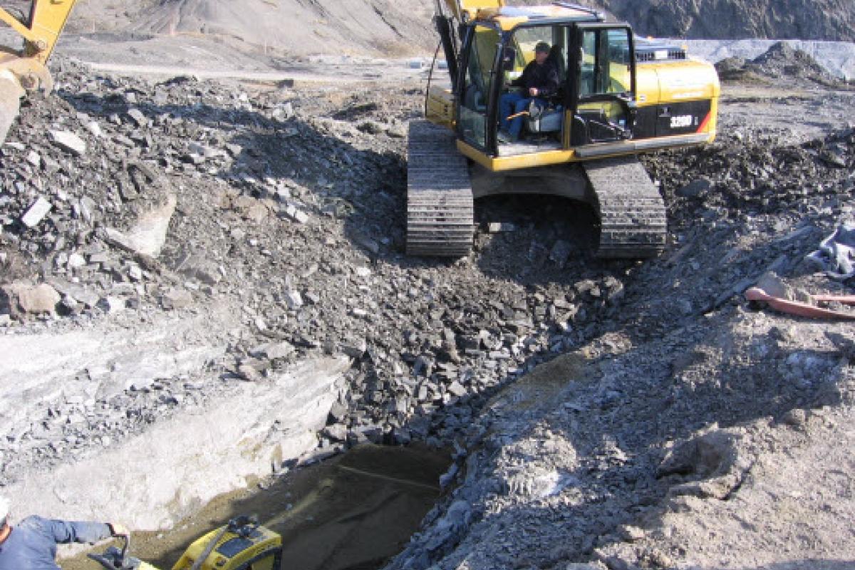 Travaux d'infrastructures à Saint-Zacharie