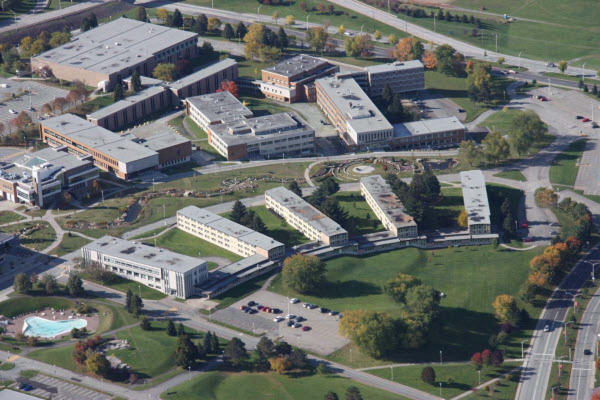 Vue aérienne de l'Université de Sherbrooke. - Crédit : U Sherbrooke