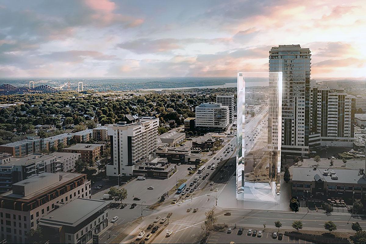 Un projet immobilier de 90 M$ sur le boulevard Laurier à Québec. Crédit : Graph Synergie