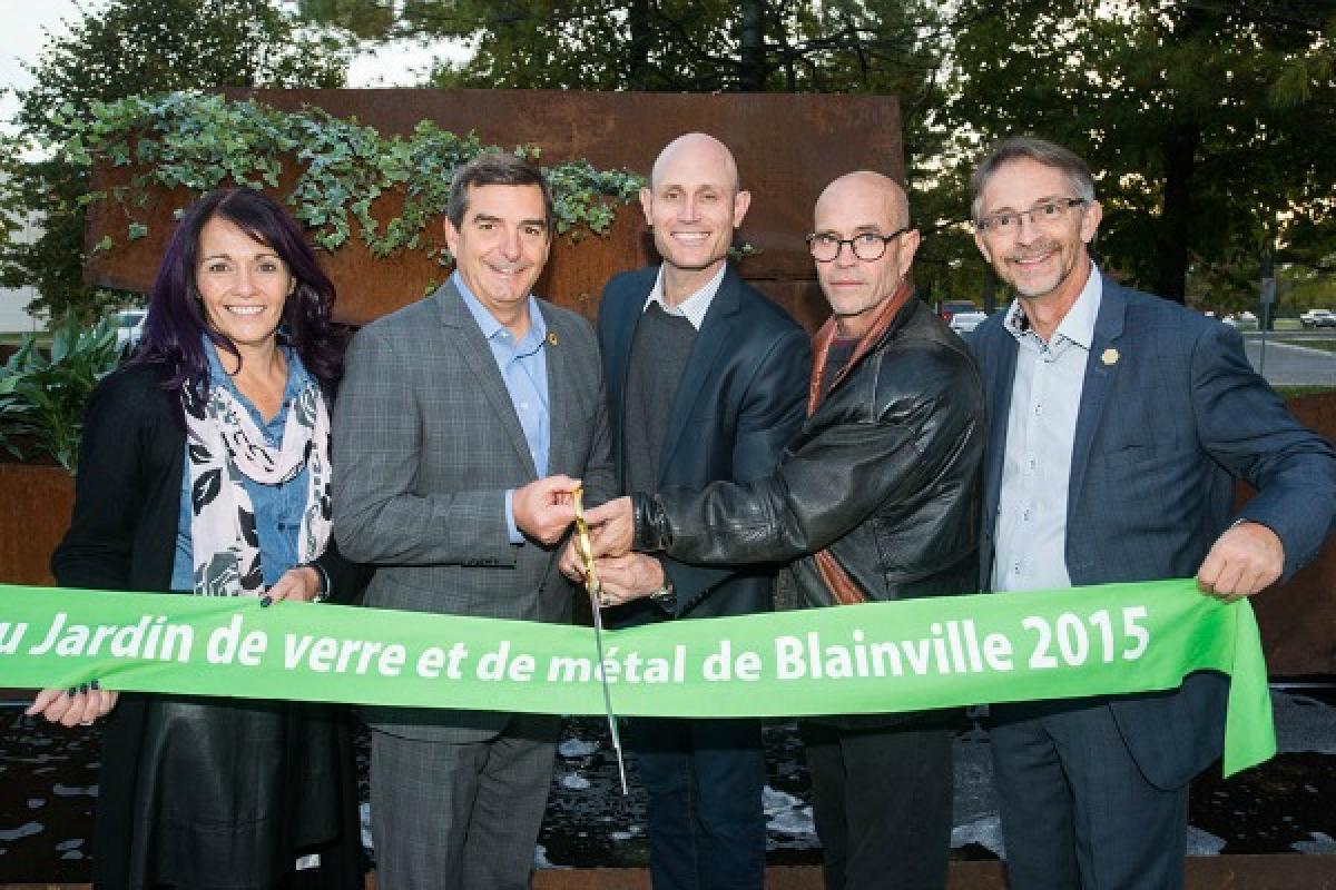 Richard Perreault (maire), accompagné de Marie-Claude Collin (vice-présidente de