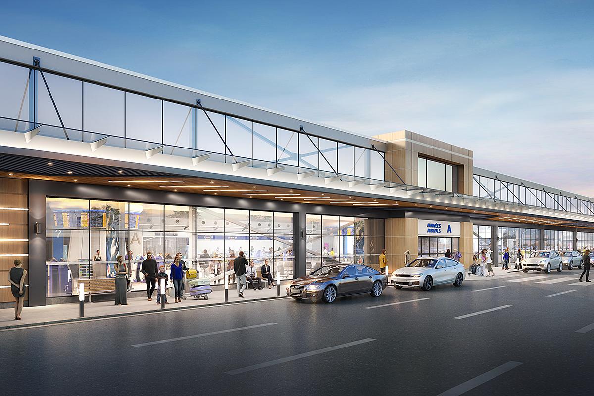 La BIC investit 90 M$ dans la nouvelle aérogare de l'Aéroport métropolitain de Montréal. Crédit : Scott Associates Architects