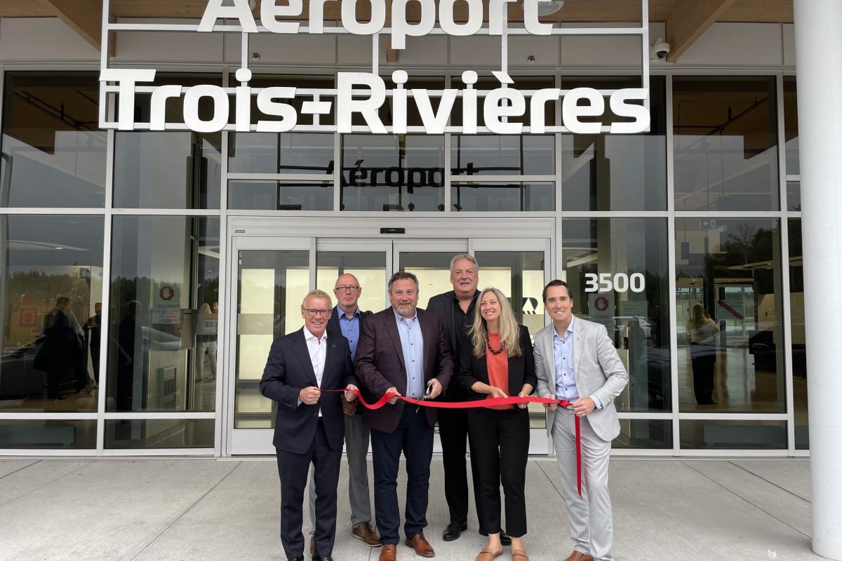 Trois-Rivières inaugure sa nouvelle aérogare modernisée. Crédit : Ville de Trois-Rivières