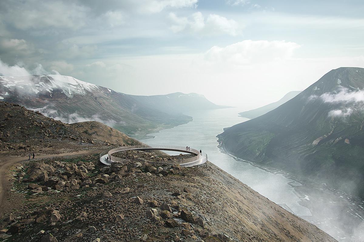L‘anneau de Bjólfur : une vue 360 degrés. Crédit : Alex Cetea et Andrei Ducu Predescu