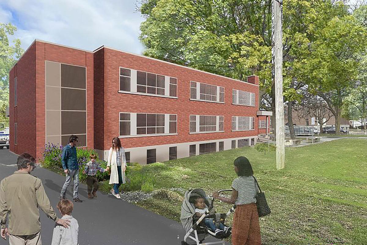 Début imminent des travaux à l’annexe Bourassa de Longueuil. Crédit : Leclerc Architectes