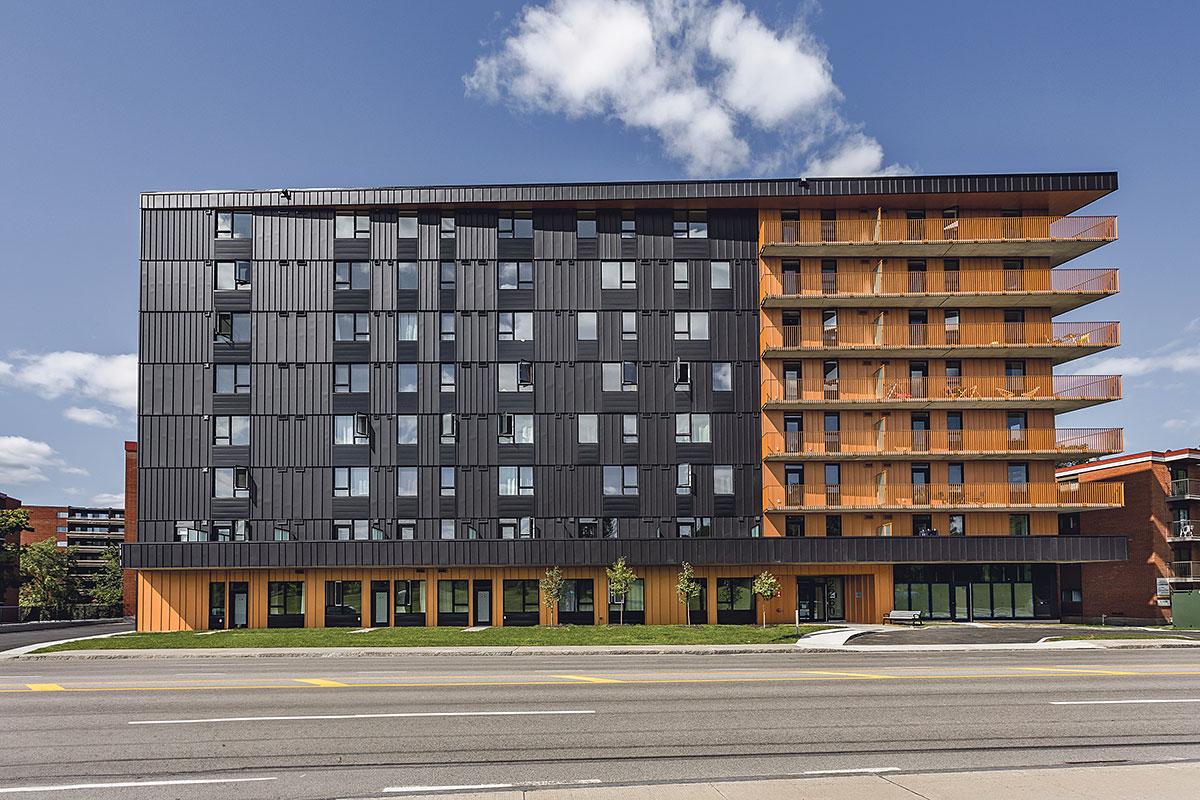Le projet Ardoise, situé en face de l’Université Laval de Québec, pourrait accueillir 243 locataires. Crédit : UTILE