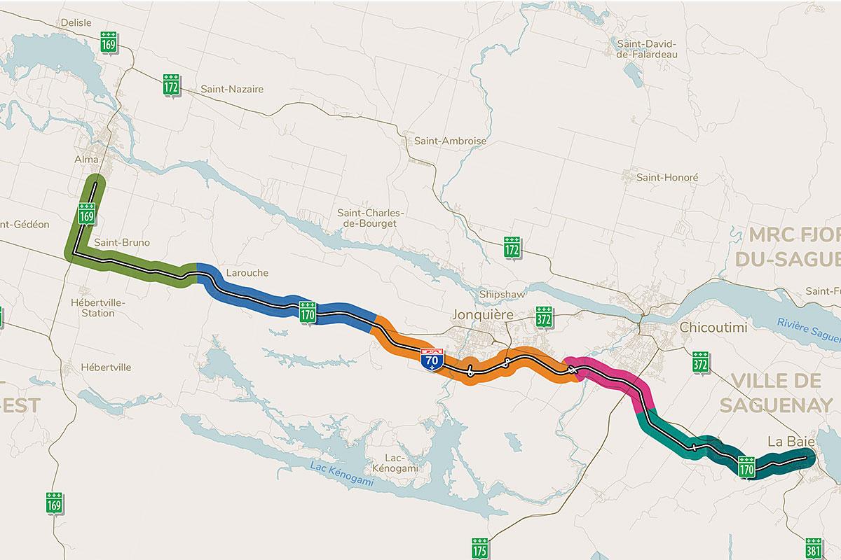 Coup d’envoi du prolongement de l’autoroute 70 entre Grande-Anse et La Baie. Crédit : MTQ