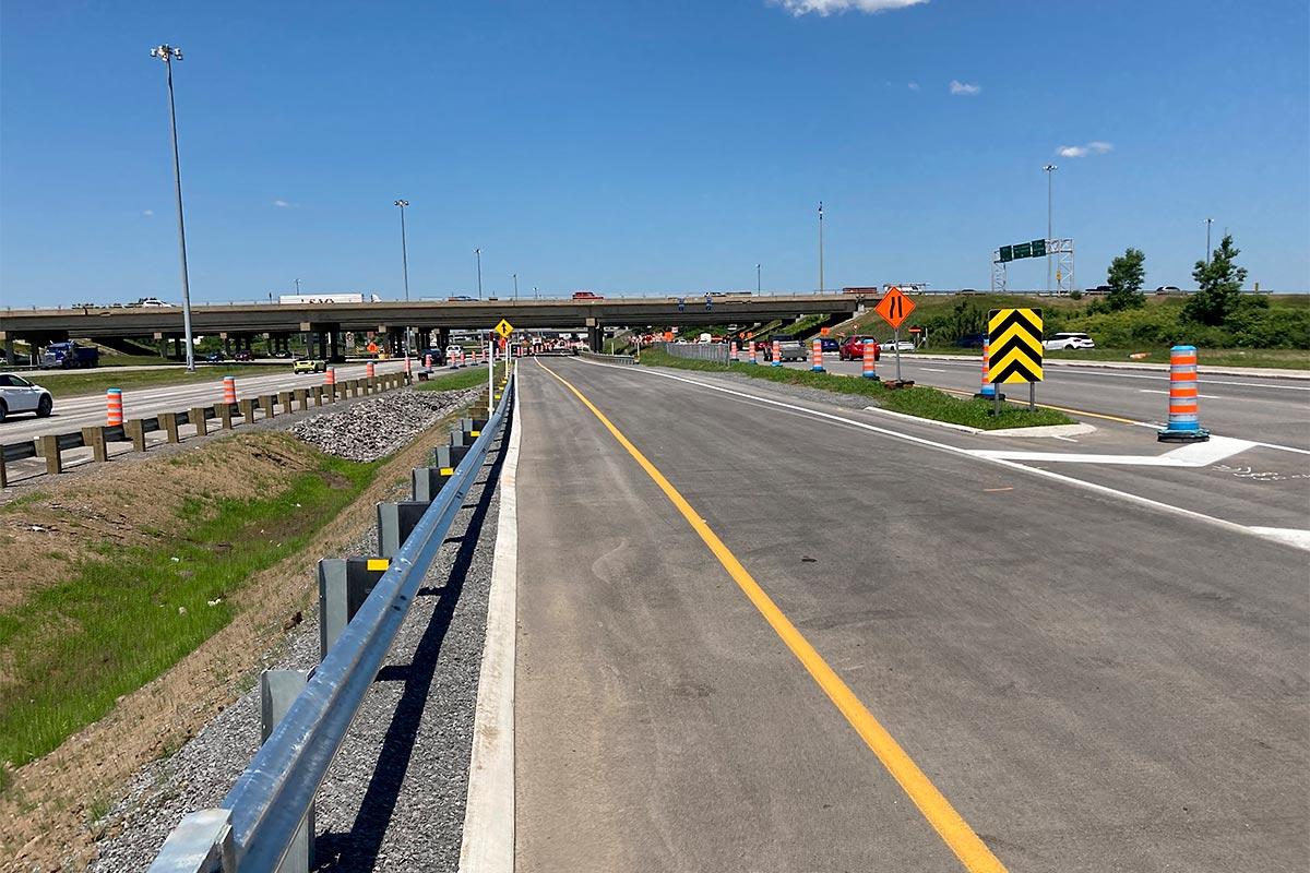 Mise en service d’un nouvel accès vers l’autoroute 15 Nord. Source : Ministère des Transports