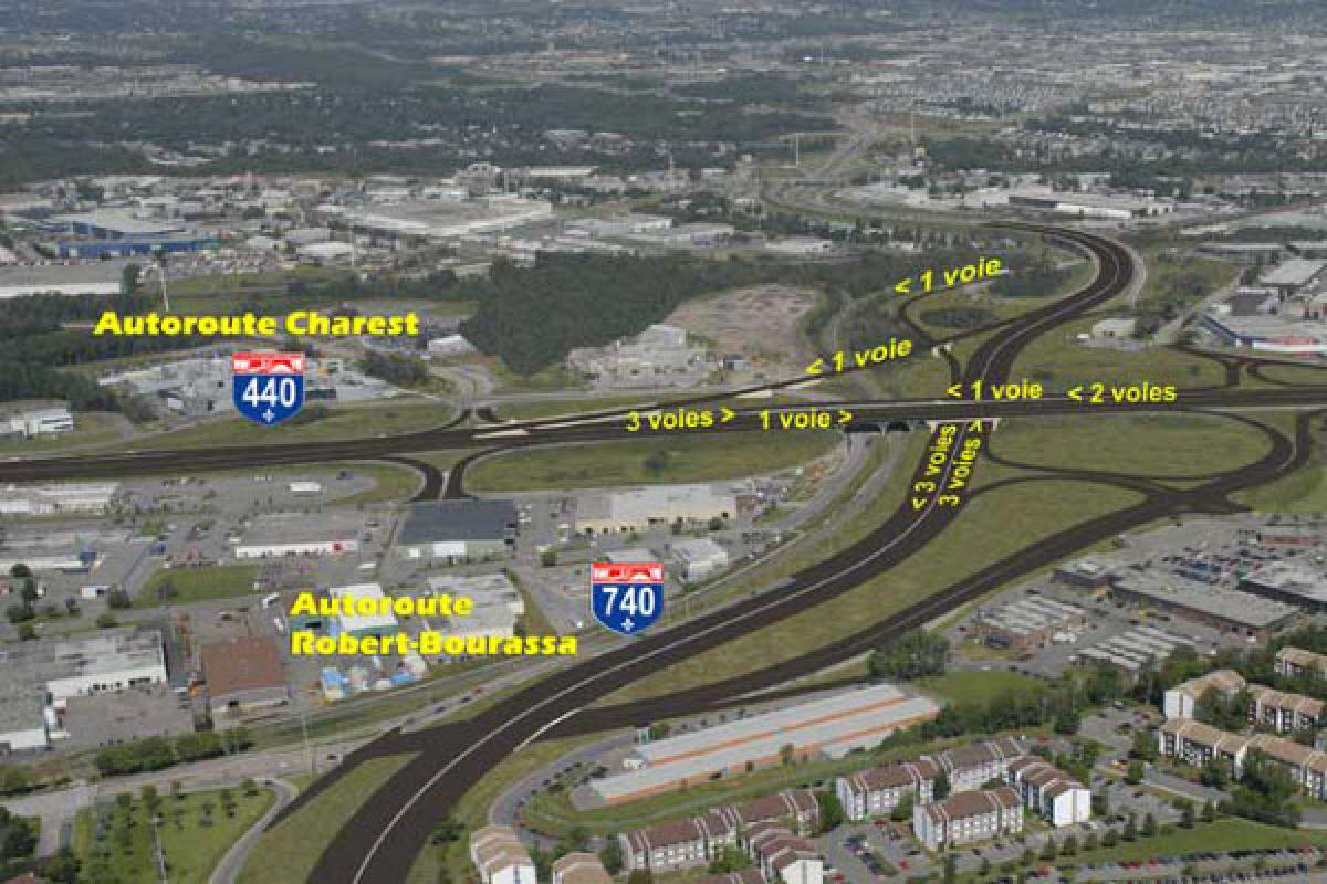 Fin des travaux de réaménagement des autoroutes Charest et Robert-Bourassa