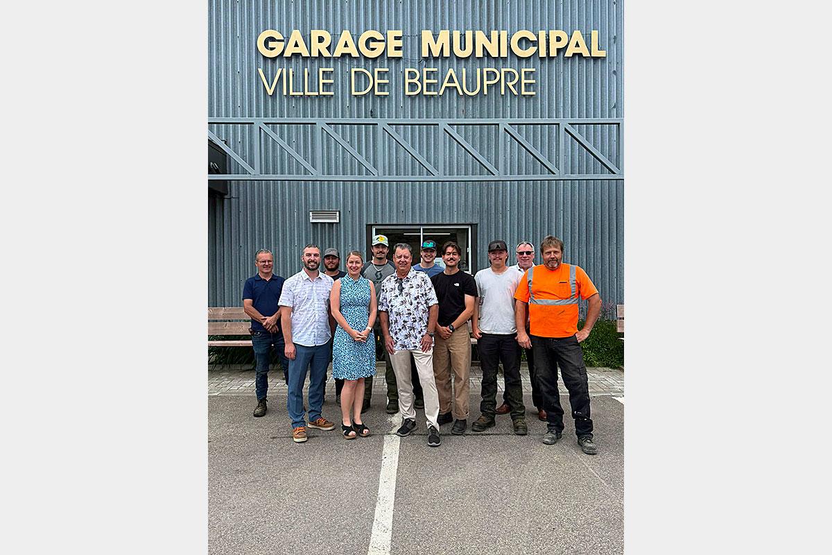 Agrandissement du garage municipal de Beaupré. Crédit : Ville de Beaupré