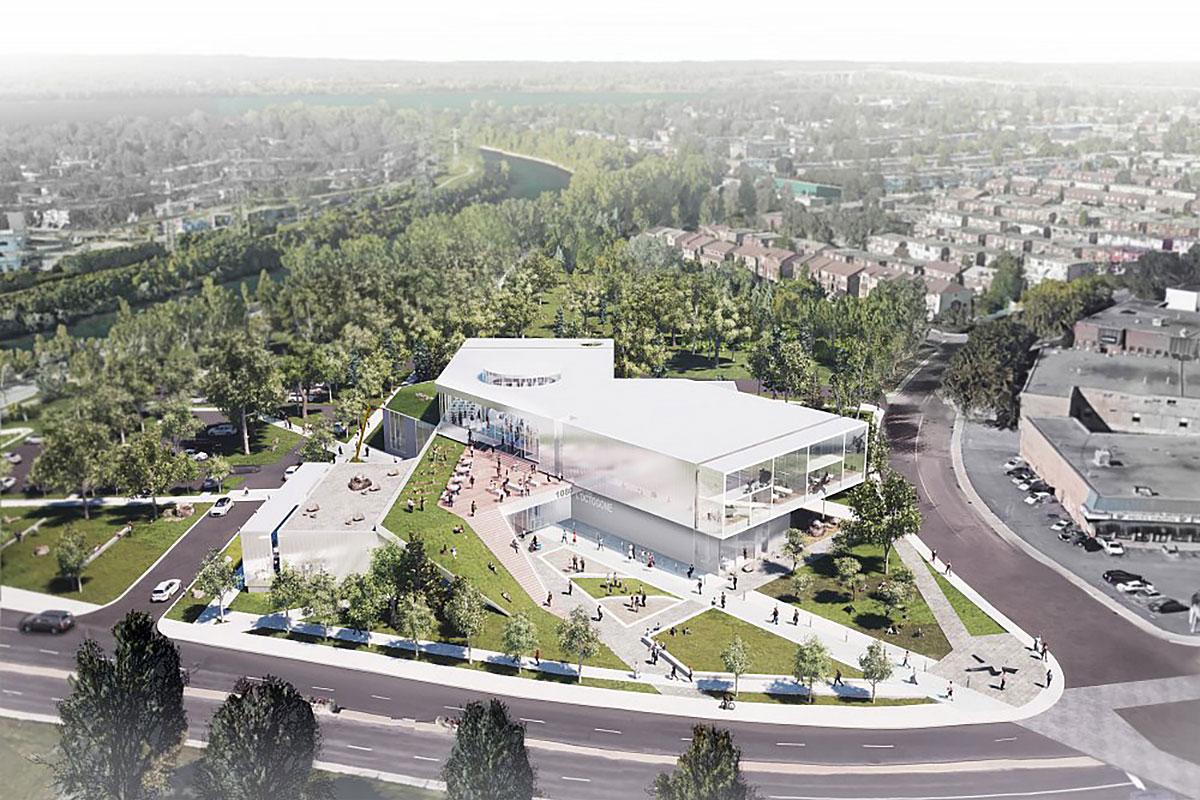Montréal inaugure la bibliothèque L'Octogone. Crédit : Anne Carrier Architecture – Labonté Marcil en consortium