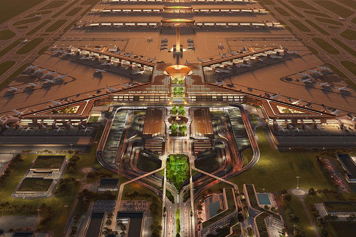 Une nouvelle cité aéroportuaire redessine l’aviation en Afrique. Crédit : X Universe