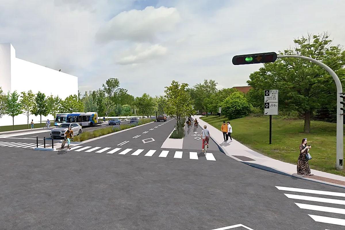 Réaménagement des boulevards Maurice-Duplessis et Albert-Hudon. Crédit : Ville de Montréal