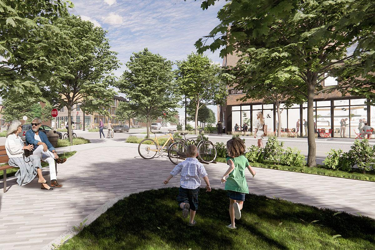 Quartiers de la Canardière : verdissement et logements sociaux à l’avant-plan. Crédit : Ville de Québec