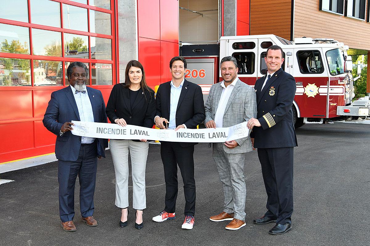 Inauguration de la nouvelle caserne à Laval-Ouest. Crédit : Vincent Girard