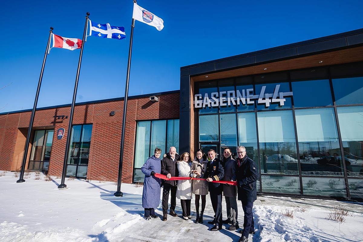 Inauguration de la caserne 44 à Brossard. Crédit : Ville de Longueuil