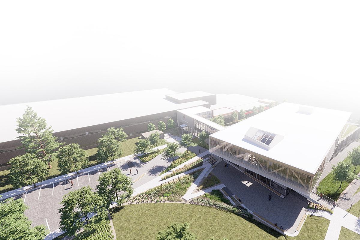 Nouveau pavillon du Cégep de Drummondville : confort et performance. Crédit : Onico/Groupe A