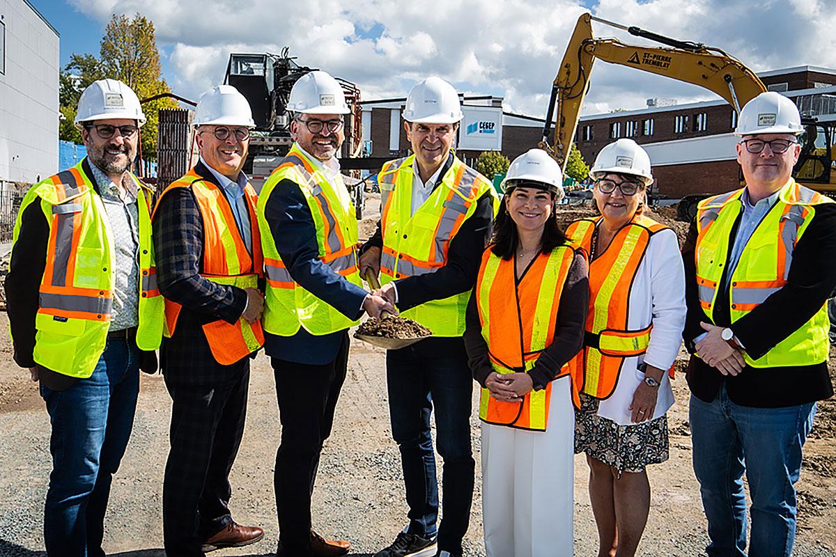 Le Cégep de Granby lance la construction de l’Institut technologique Desjardins. Crédit : Cégep de Granby