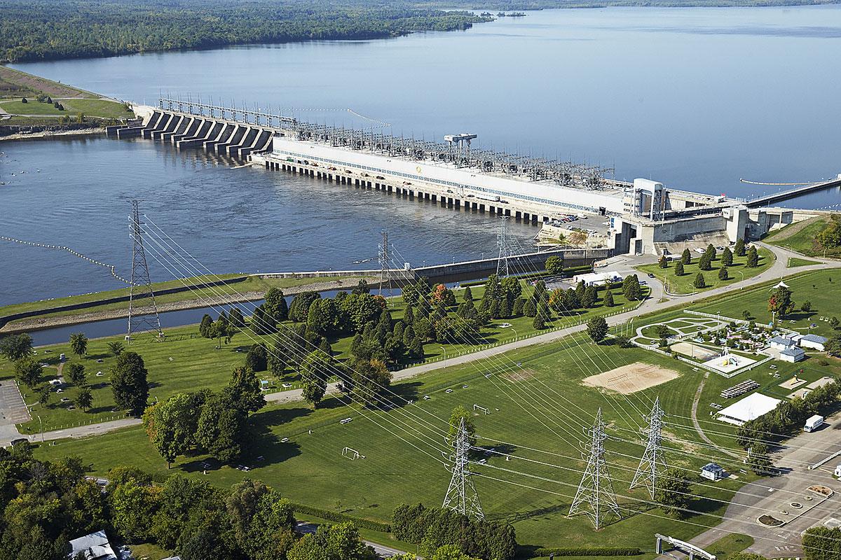 La centrale de Carillon, sur la rivière des Outaouais. Crédit : Hydro-Québec