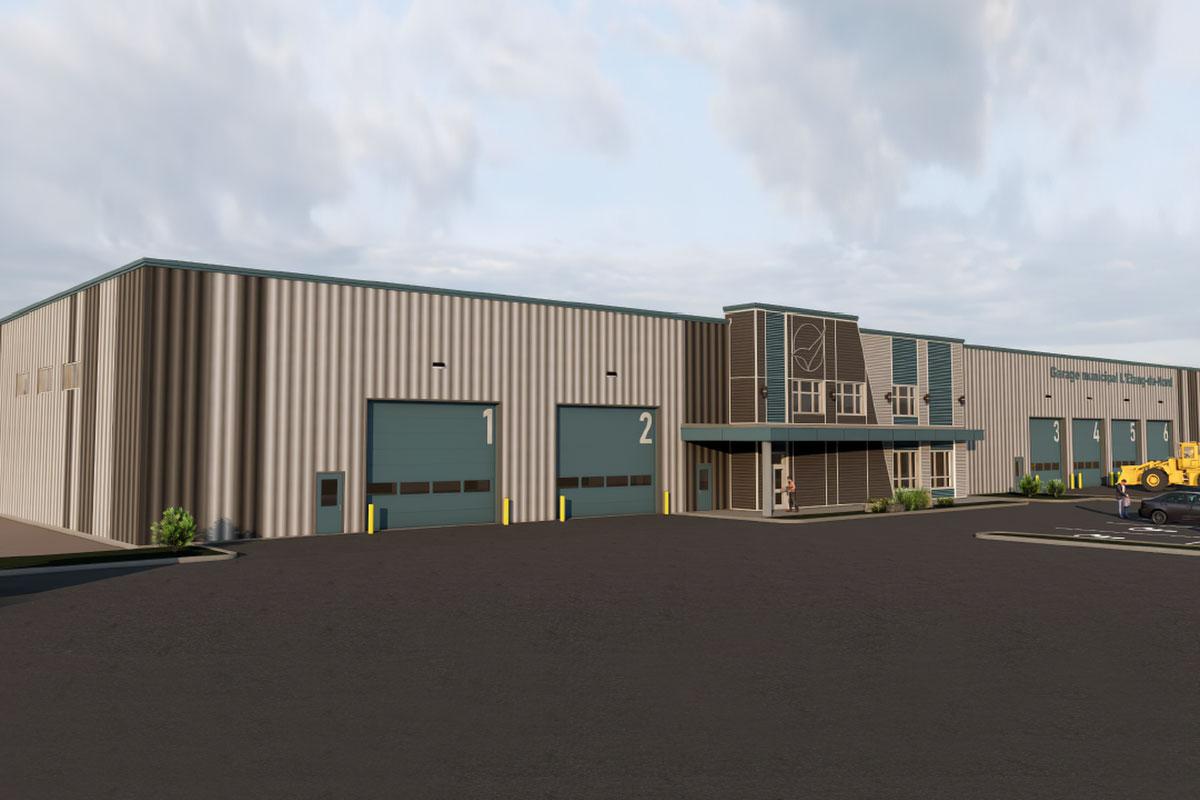 Un nouveau centre de services pour regrouper les activités aux Iles-de-la-Madeleine. Crédit : HONCO-LFG