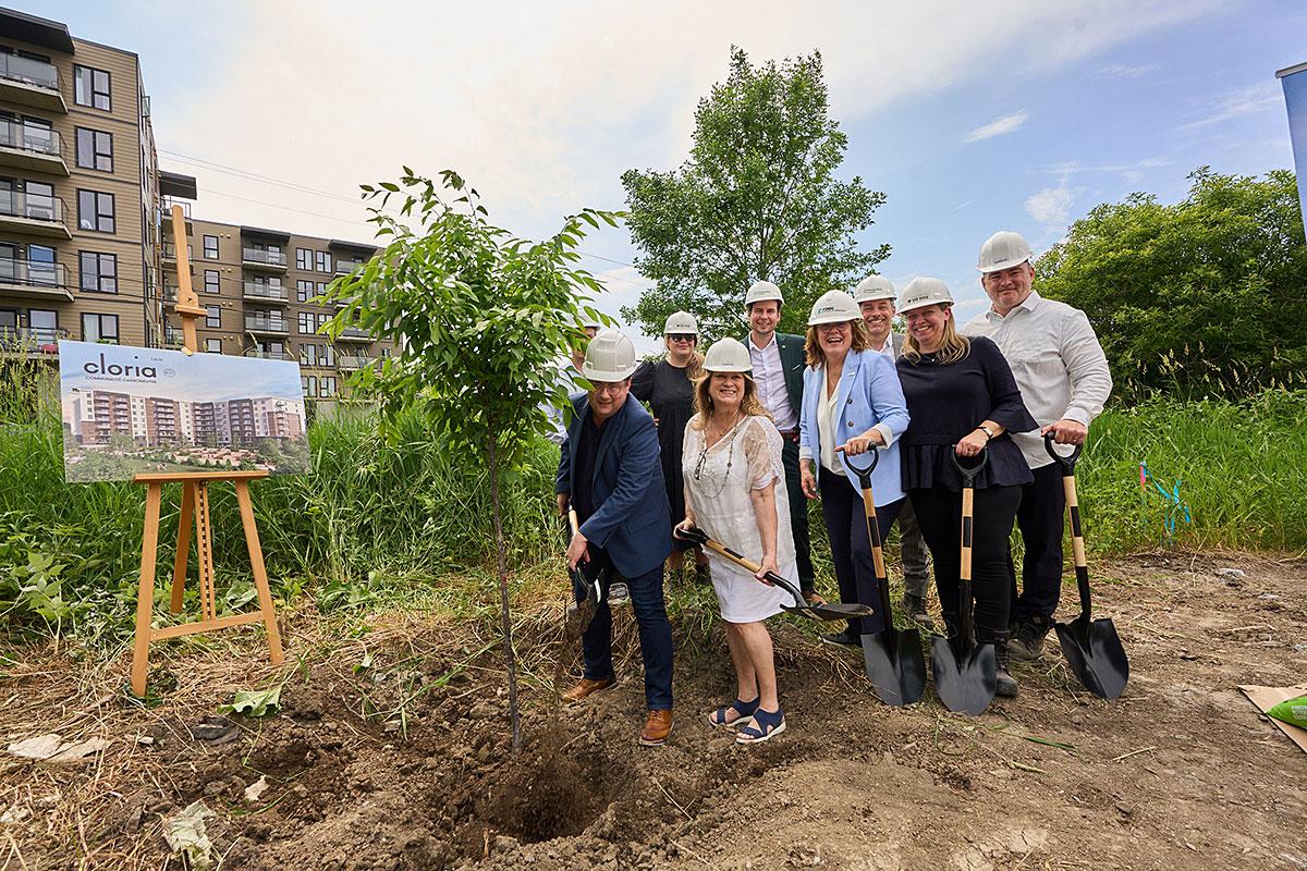 Un projet immobilier de 100 M$ au cœur de l'arrondissement de Desjardins à Lévis. Crédit : Cloriacité