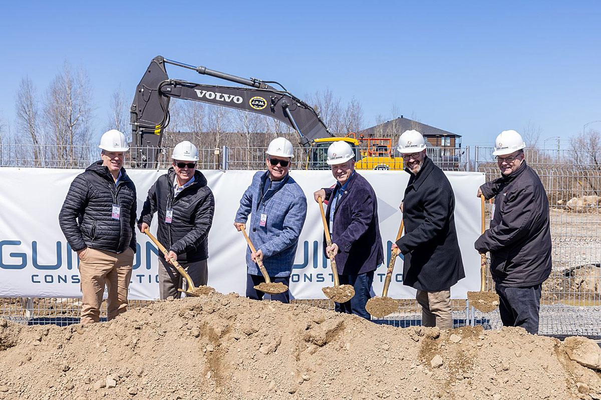 Lancement d’un projet de condos industriels à Saint-Jérôme. Crédit : Guimond Construction
