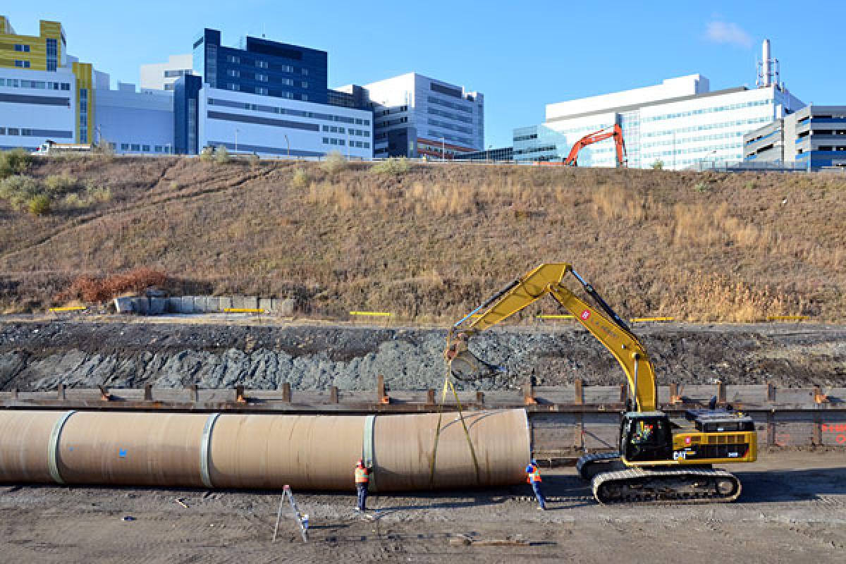 La conduite de PRV mesurait 800 mètres. Photo : L.A. Hébert