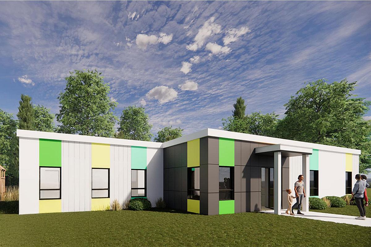 CPE préfabriqué : une première construction livrée en un temps record. Crédit : Groupe EAP | RCM Solutions modulaires