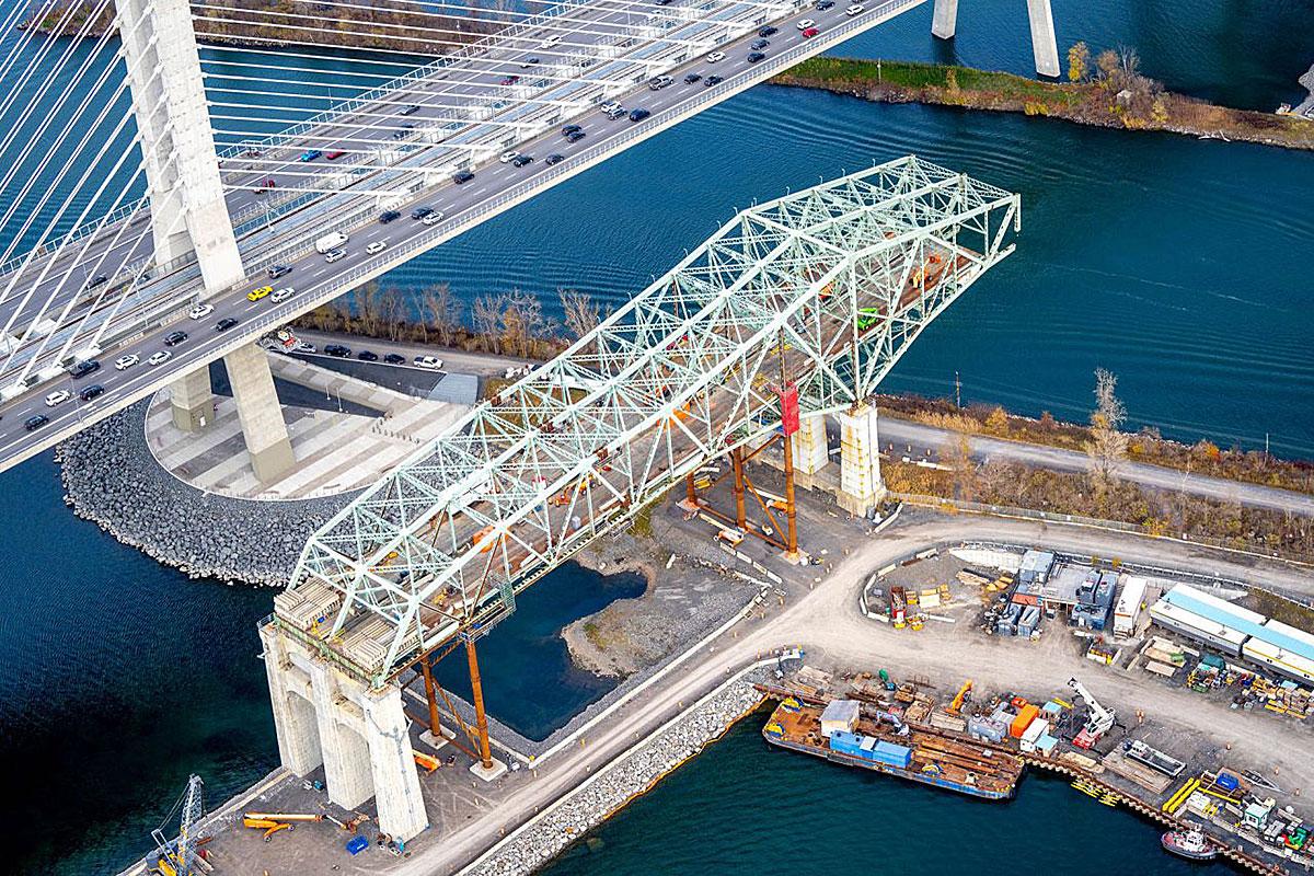 La déconstruction du pont Champlain récompensée par la certification Envision Or. Crédit :Les Ponts Jacques Cartier et Champlain Incorporée 