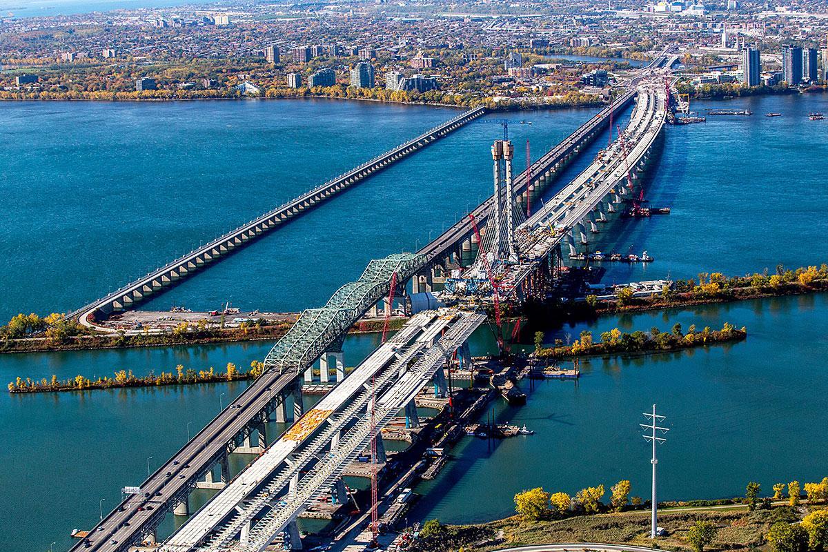 Pont Champlain : une déconstruction aux méthodes novatrices. Crédit : PJCCI