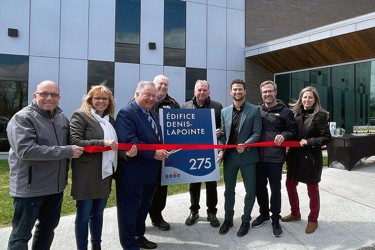 Salaberry-de-Valleyfield inaugure le bâtiment Denis-Lapointe. Crédit : Ville de Salaberry-de-Valleyfield 