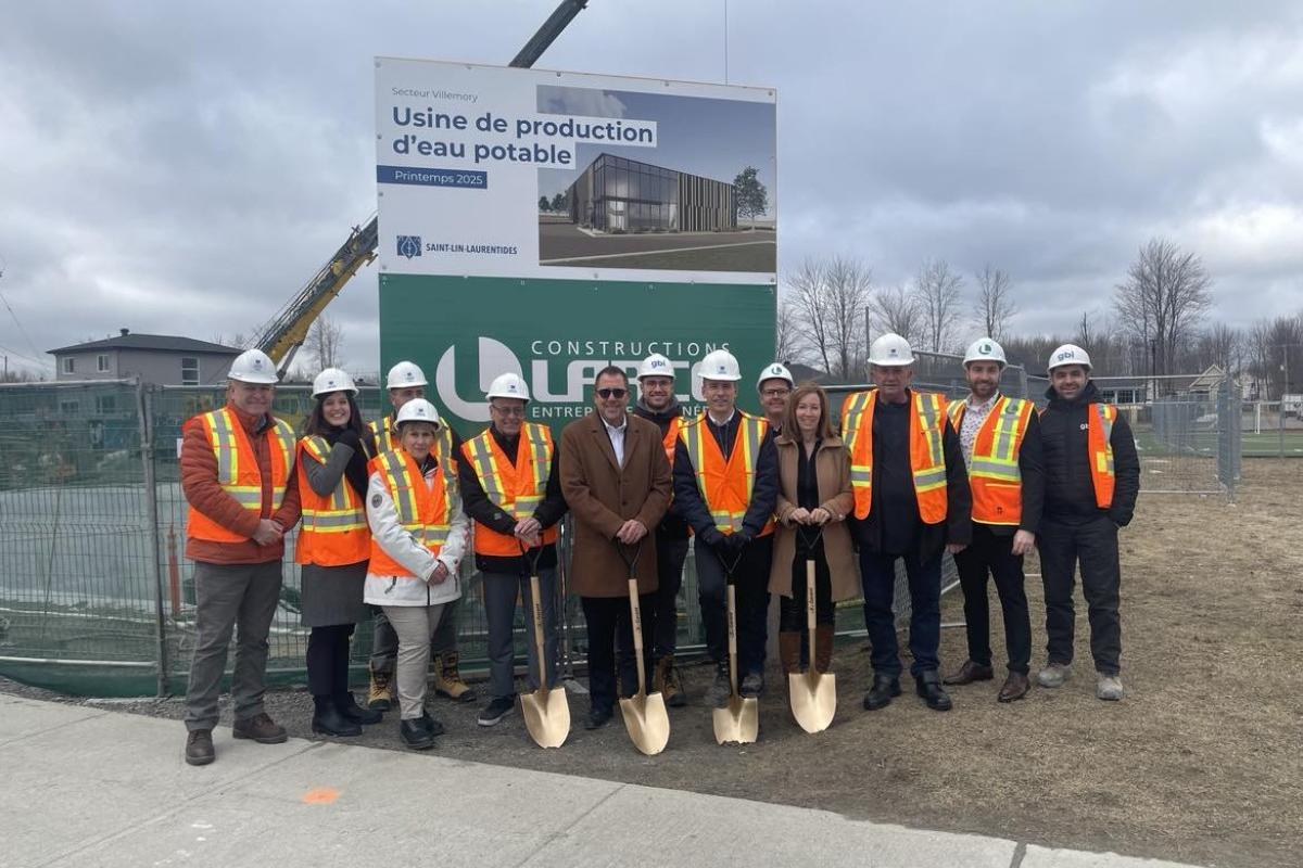 Une nouvelle usine de production d'eau potable à Saint-Lin-Laurentides. Crédit : Ville de Saint-Lin-Laurentides