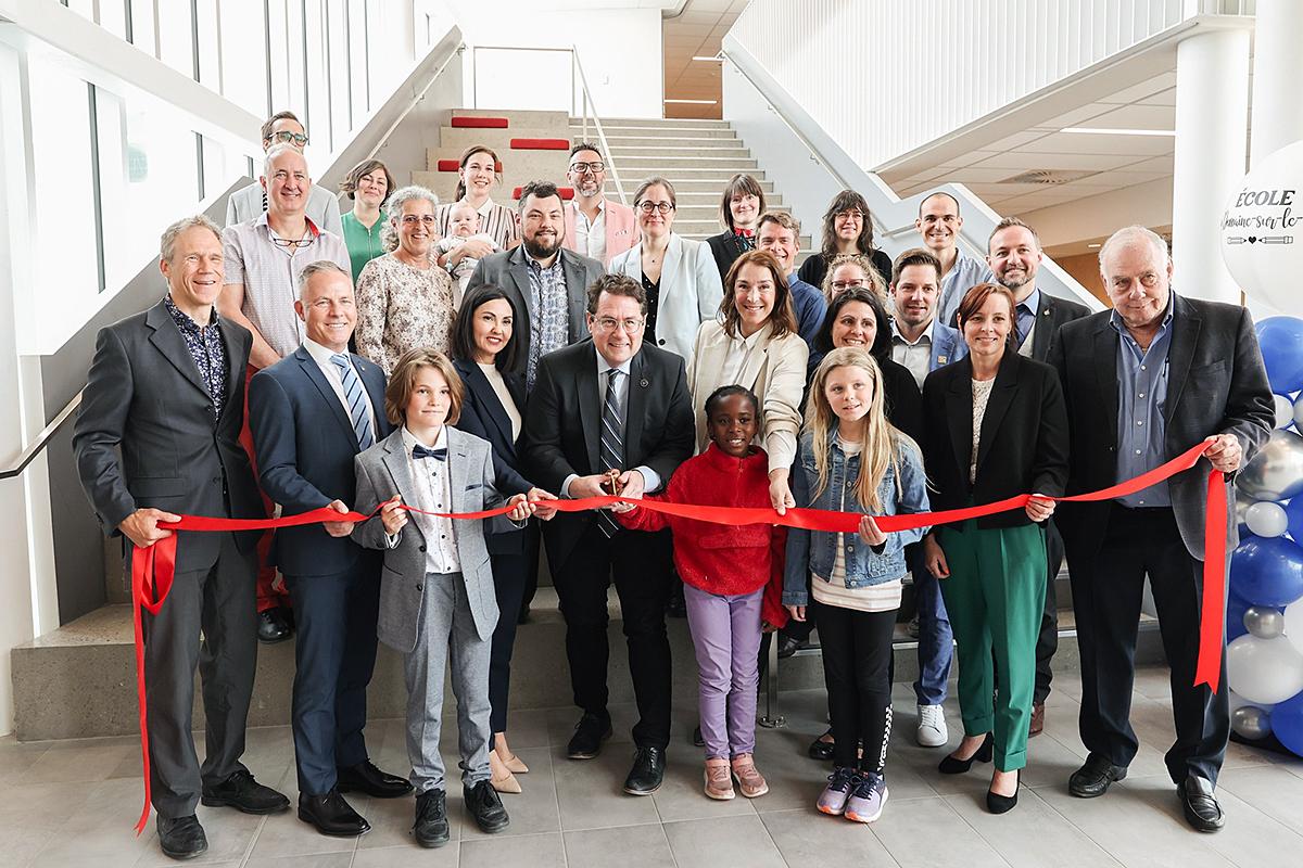 Inauguration de l’école au Domaine-sur-le-Vert. Crédit : Centre de services scolaire de Saint-Hyacinthe