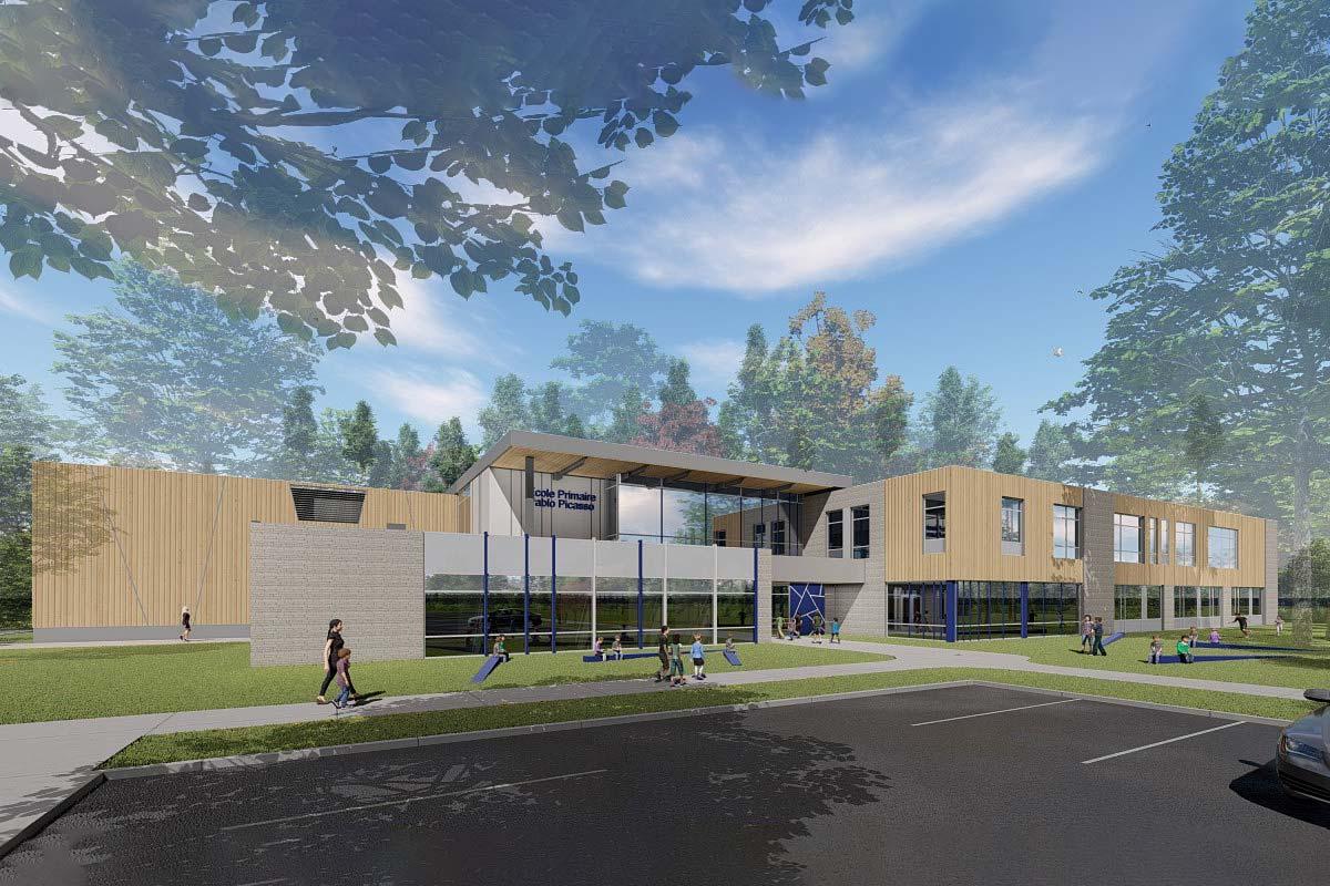 Une nouvelle école primaire pour Mirabel. Crédit : Grenon Viau Bastien Gosselin, architectes en consortium