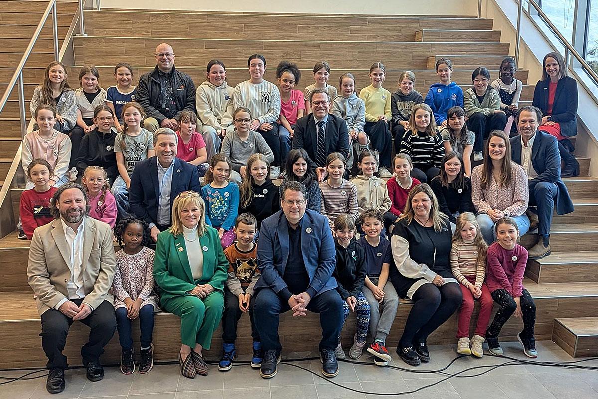 Inauguration de l’école primaire du Grand-Duc à Sainte-Brigitte-de-Laval. Crédit : Centre de services scolaire des Premières-Seigneuries