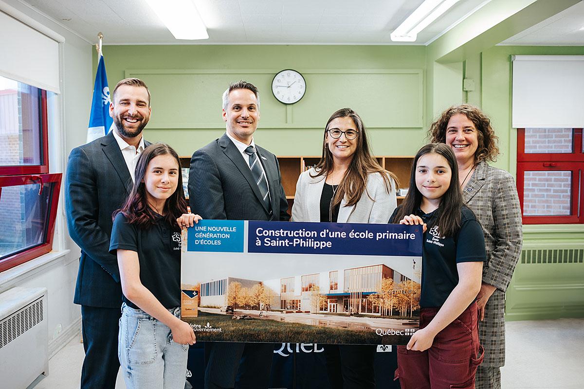 Dévoilement des perspectives architecturales pour la nouvelle école de Brownsburg-Chatham. Crédit : Centre de services scolaire de la Rivière-du-Nord